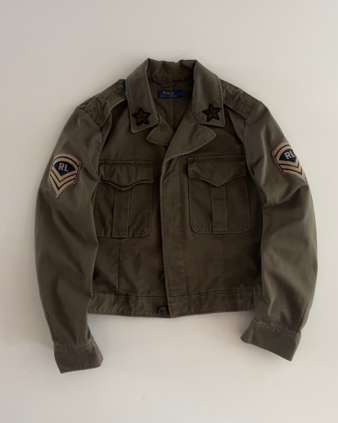폴로 랄프로렌 밀리터리 스타 자수 아이크 자켓 L 상품이미지1
