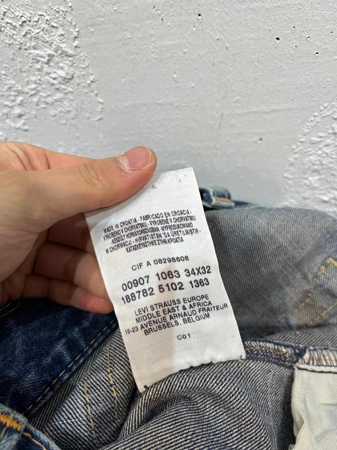 리바이스 907 데님팬츠 Made in CROATIA 상품이미지7
