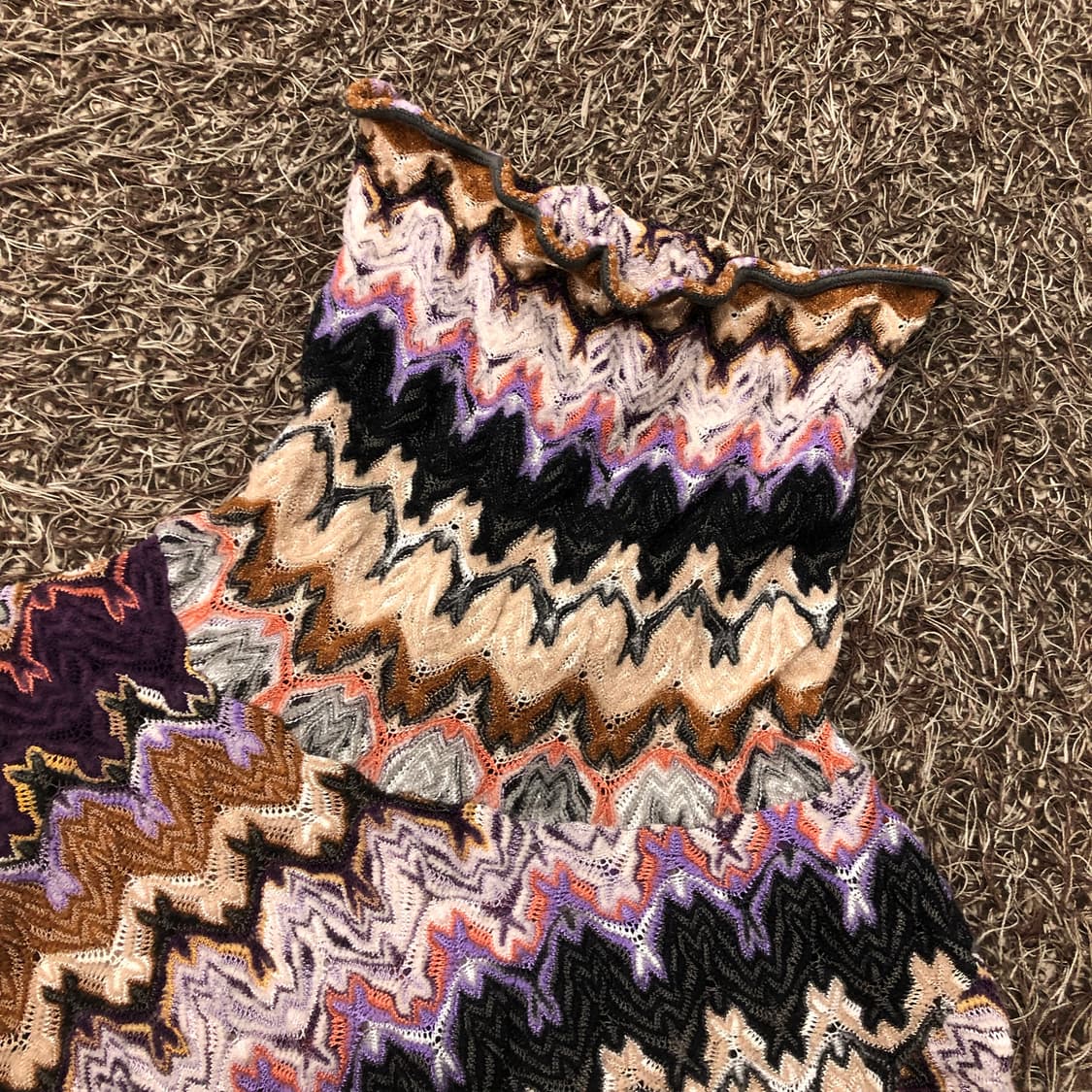 44 미쏘니 멀티컬러 패턴 폴라 니트 상품이미지4