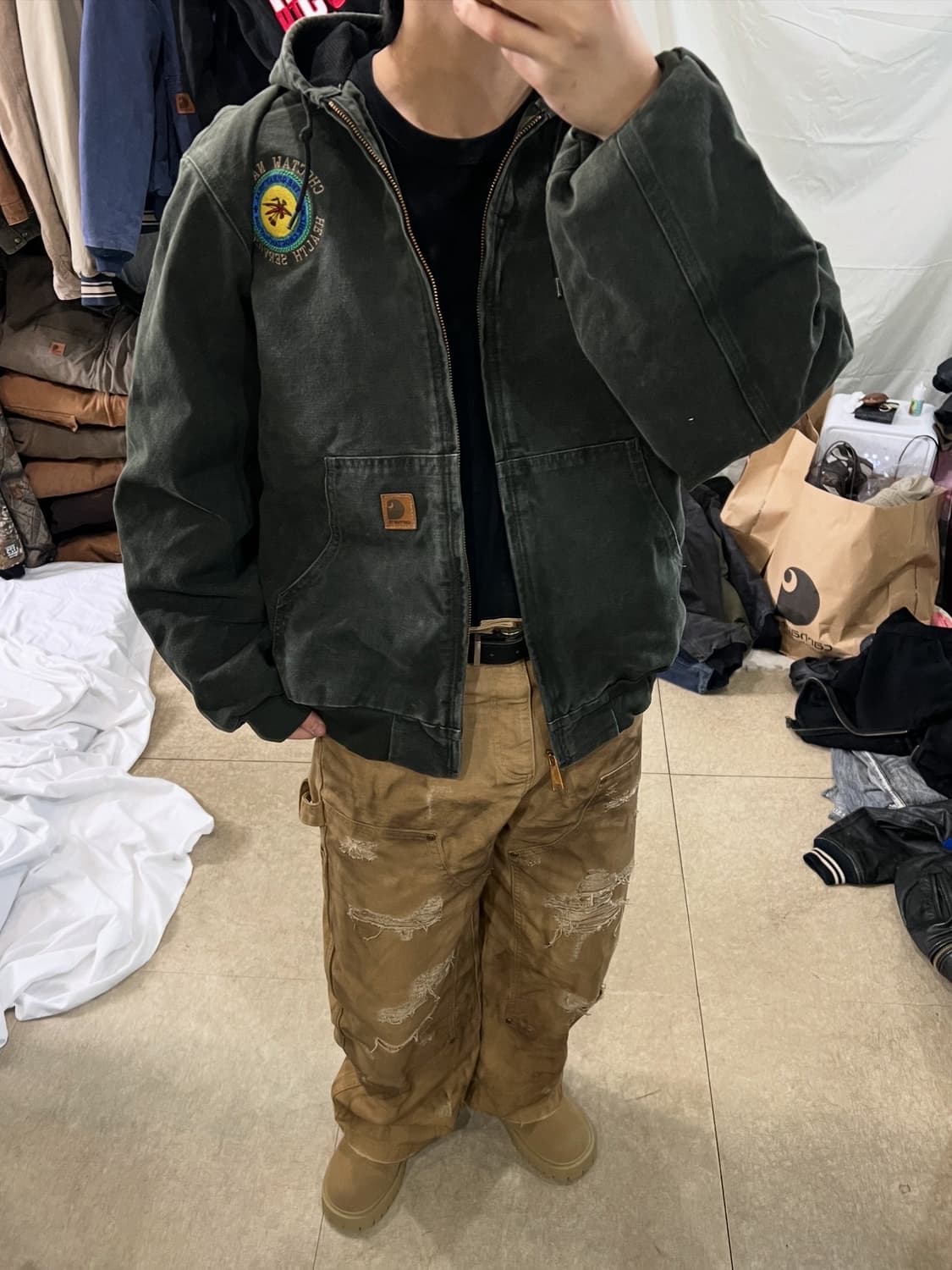 칼하트 모스그린 액티브 자켓 상품이미지4