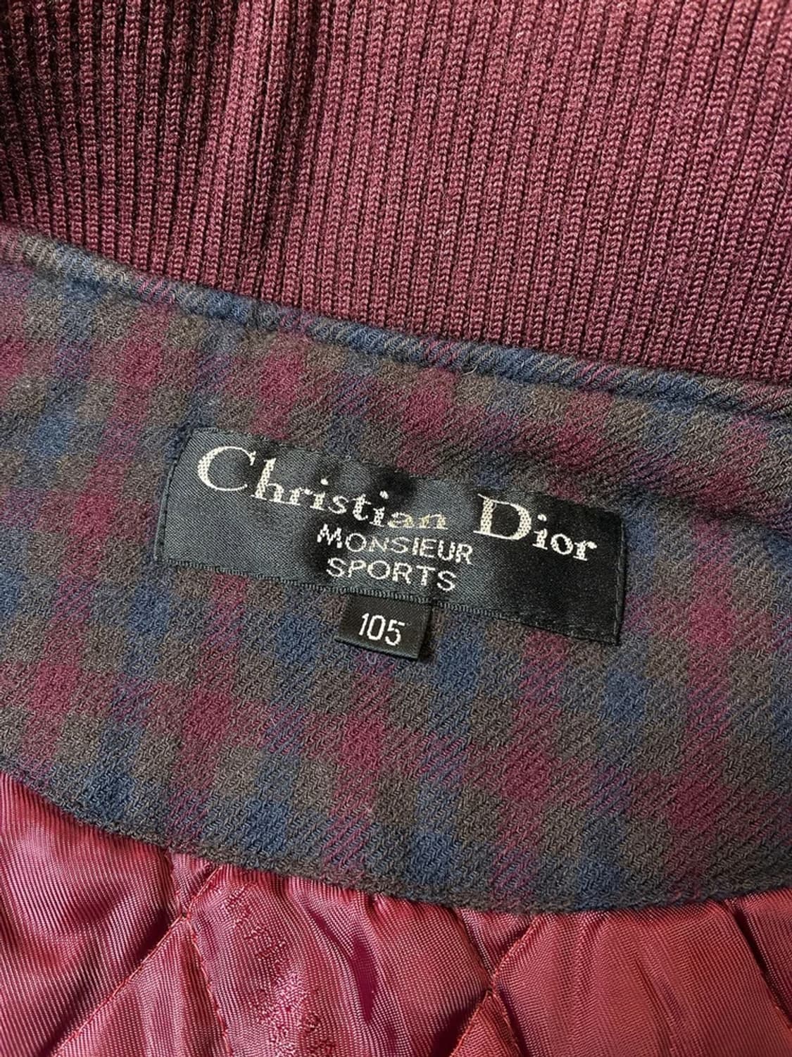 크리스찬디올 90's 체크 울 블루종 자켓 PN6921 상품이미지8