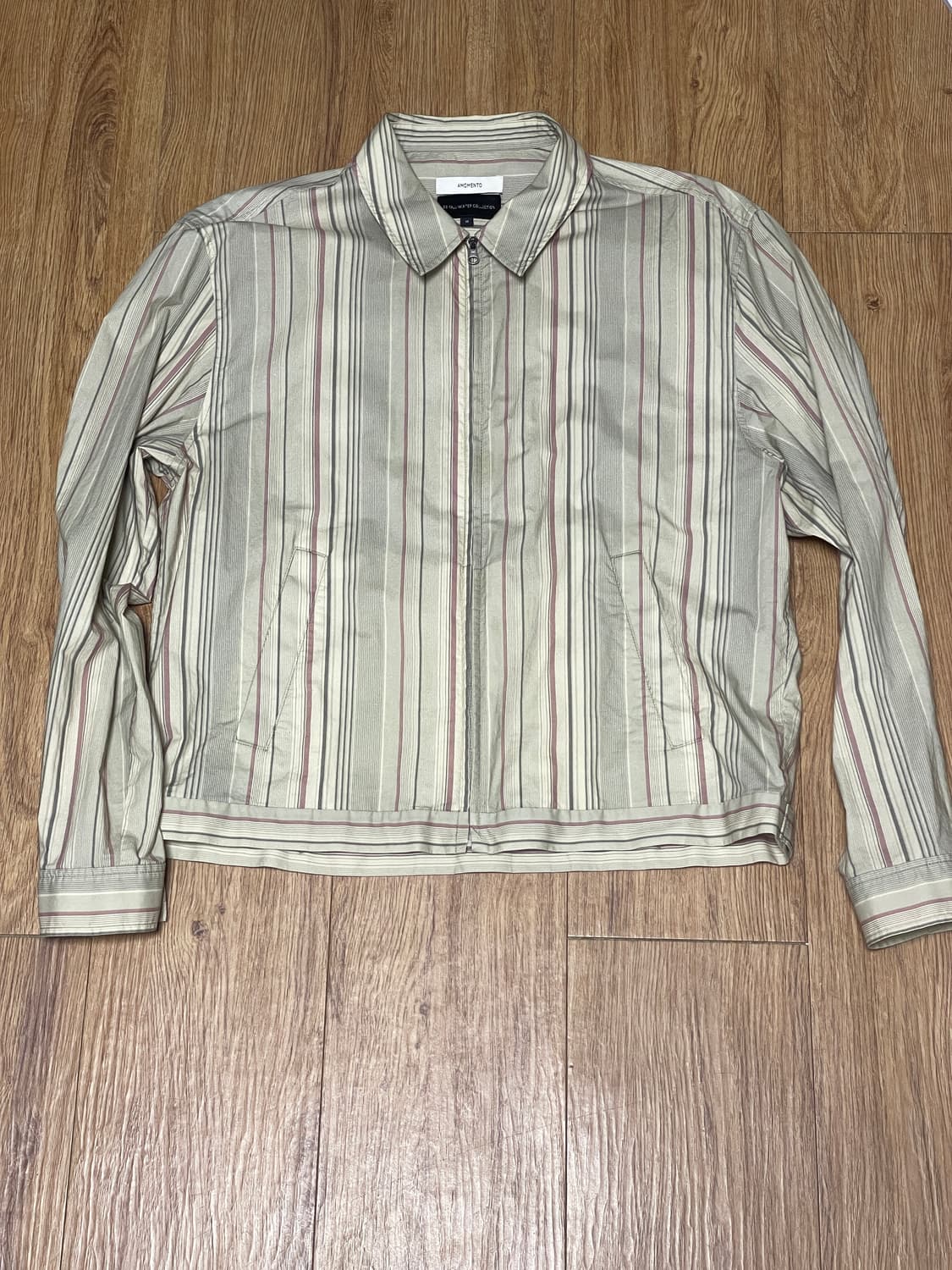 아모멘토  AMOMENTO 23FW stripe zip-up shirts 상품이미지2