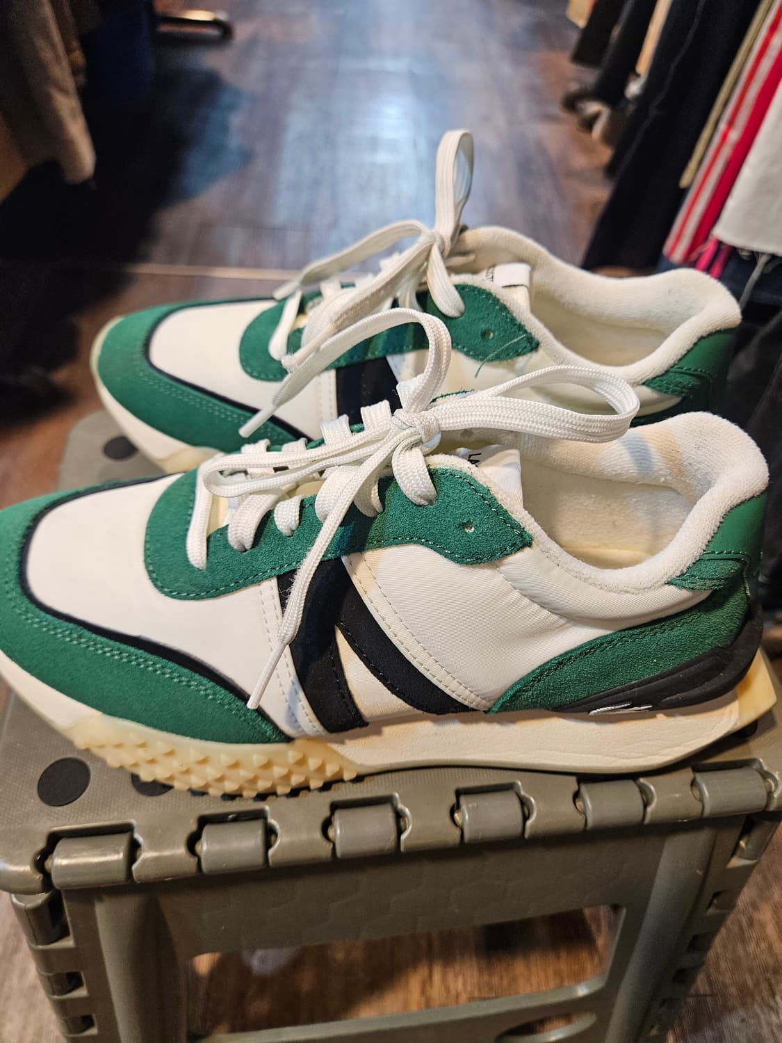 상태최상)라코스테 스니커즈 그린/화이트 상품이미지2