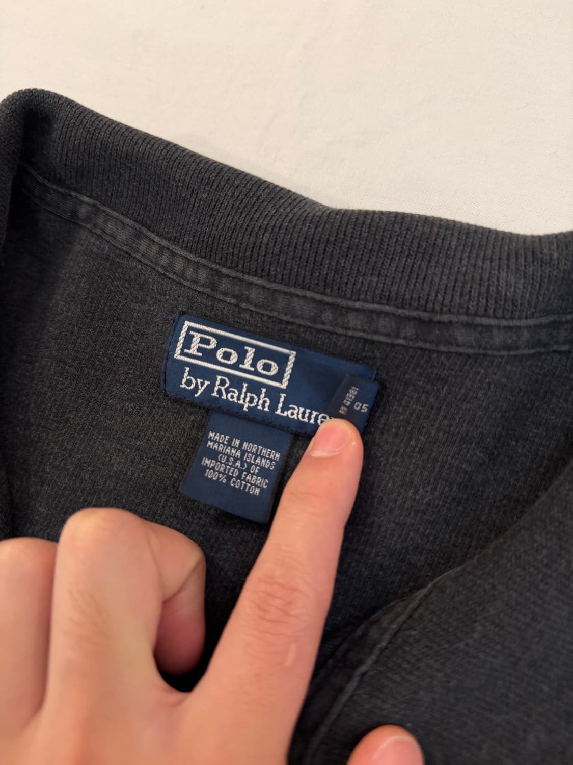 폴로 랄프로렌 와플 코튼 니트 집업 져지 차콜 상품이미지5