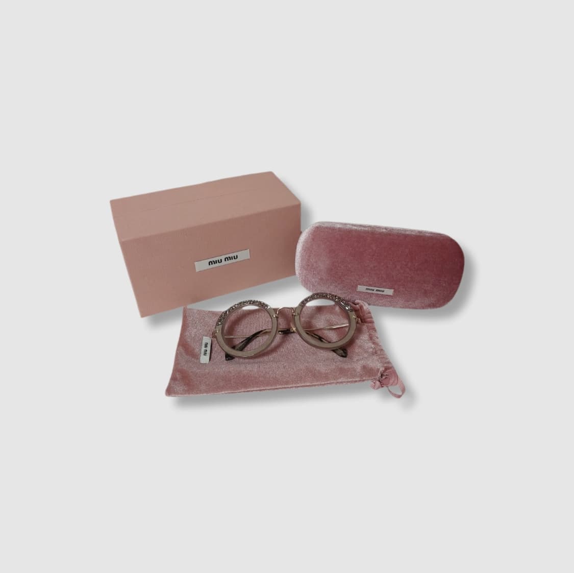 미우미우 스웨이드 스와로브스키 크리스탈 선글라스 (정품) 상품이미지1