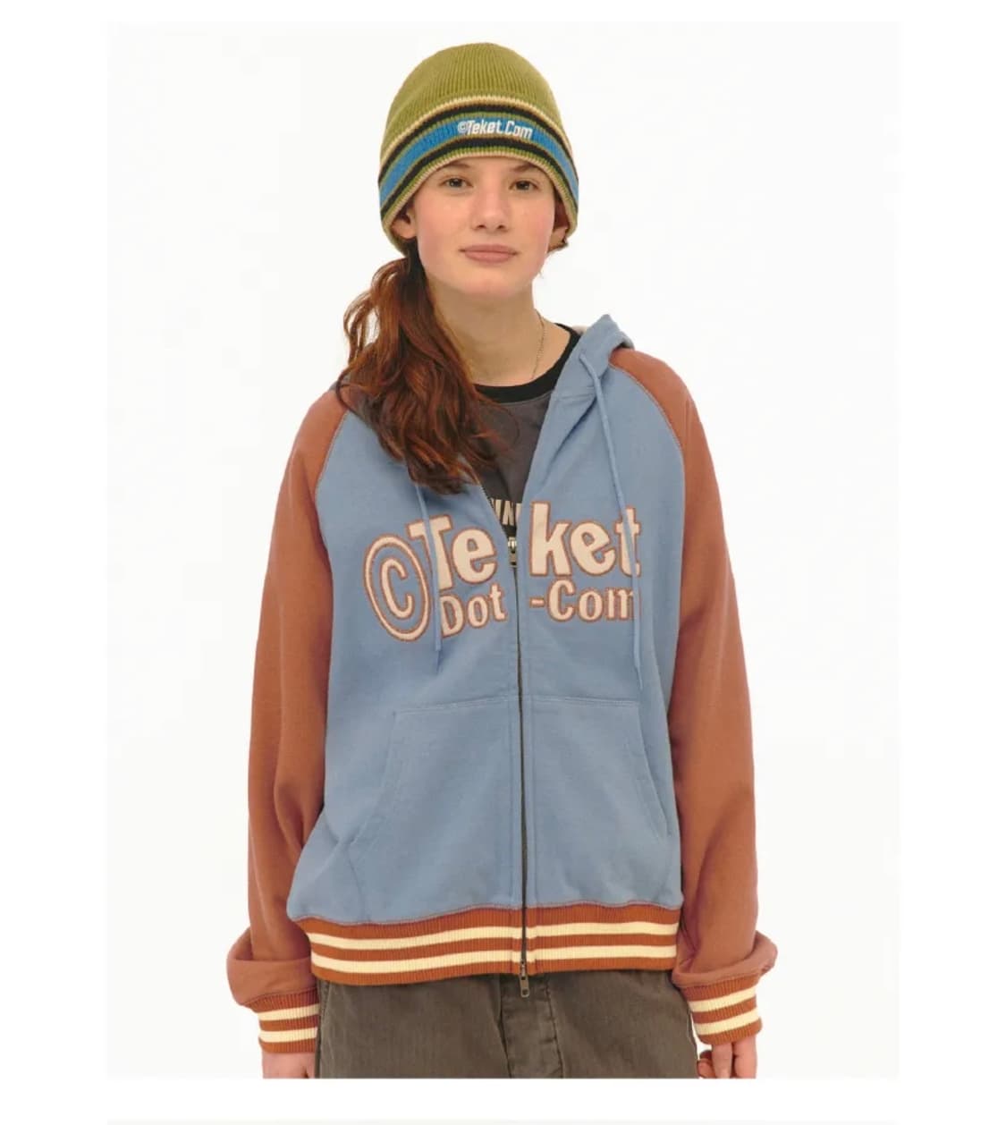 테켓 Tilted Zip-Up Hoodie Orange 상품이미지3