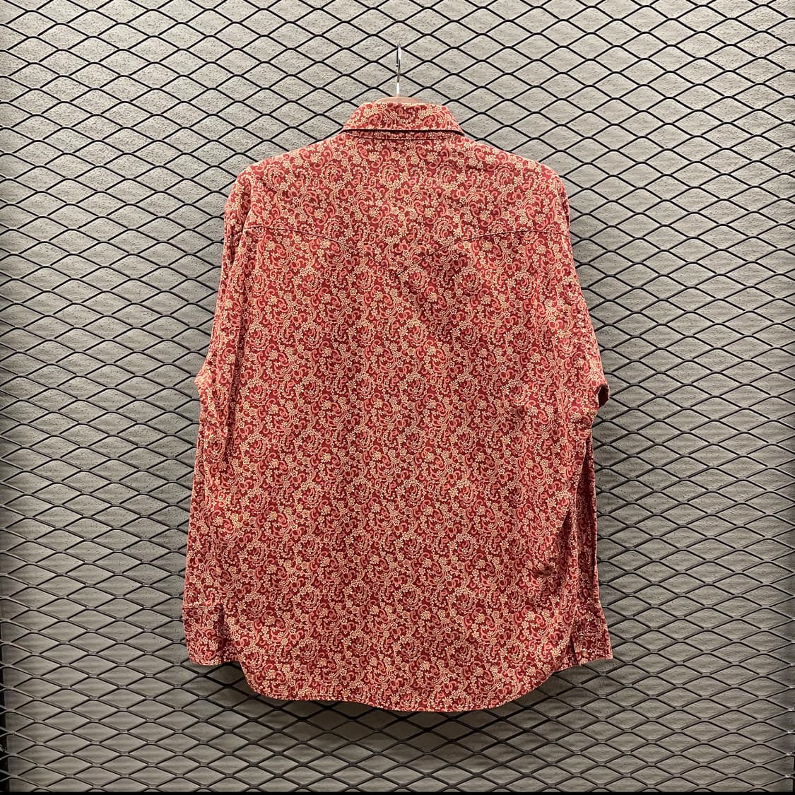 USA VINTAGE 웨스턴 셔츠 올오버 페이즐리 패턴 디테일 레드 상품이미지3