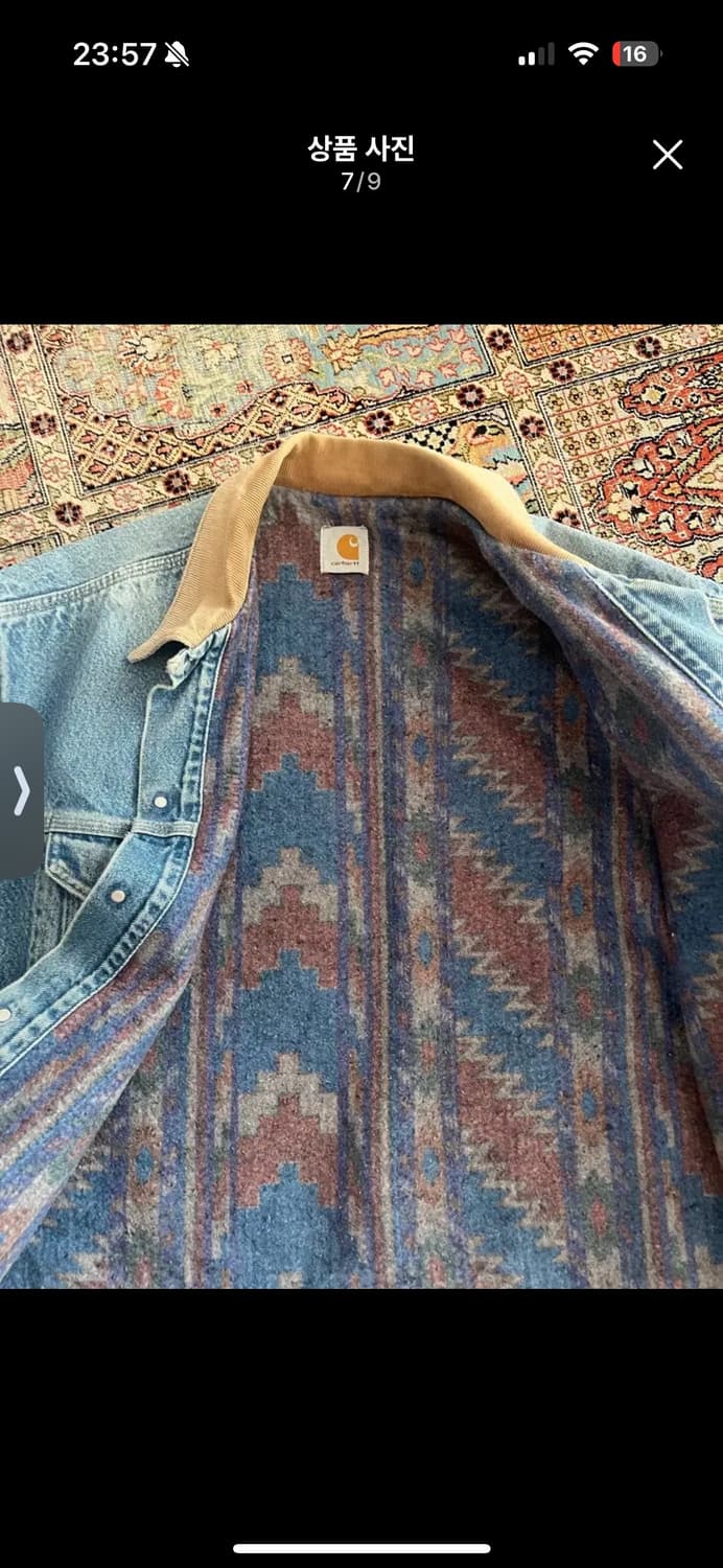 빈티지 칼하트 울라이닝 데님 자켓 상품이미지7