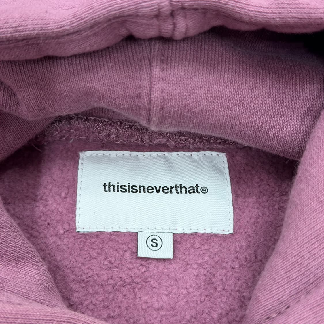 디스이즈네버댓 프린팅 퍼플 기모 스웻 후드티 S 상품이미지6