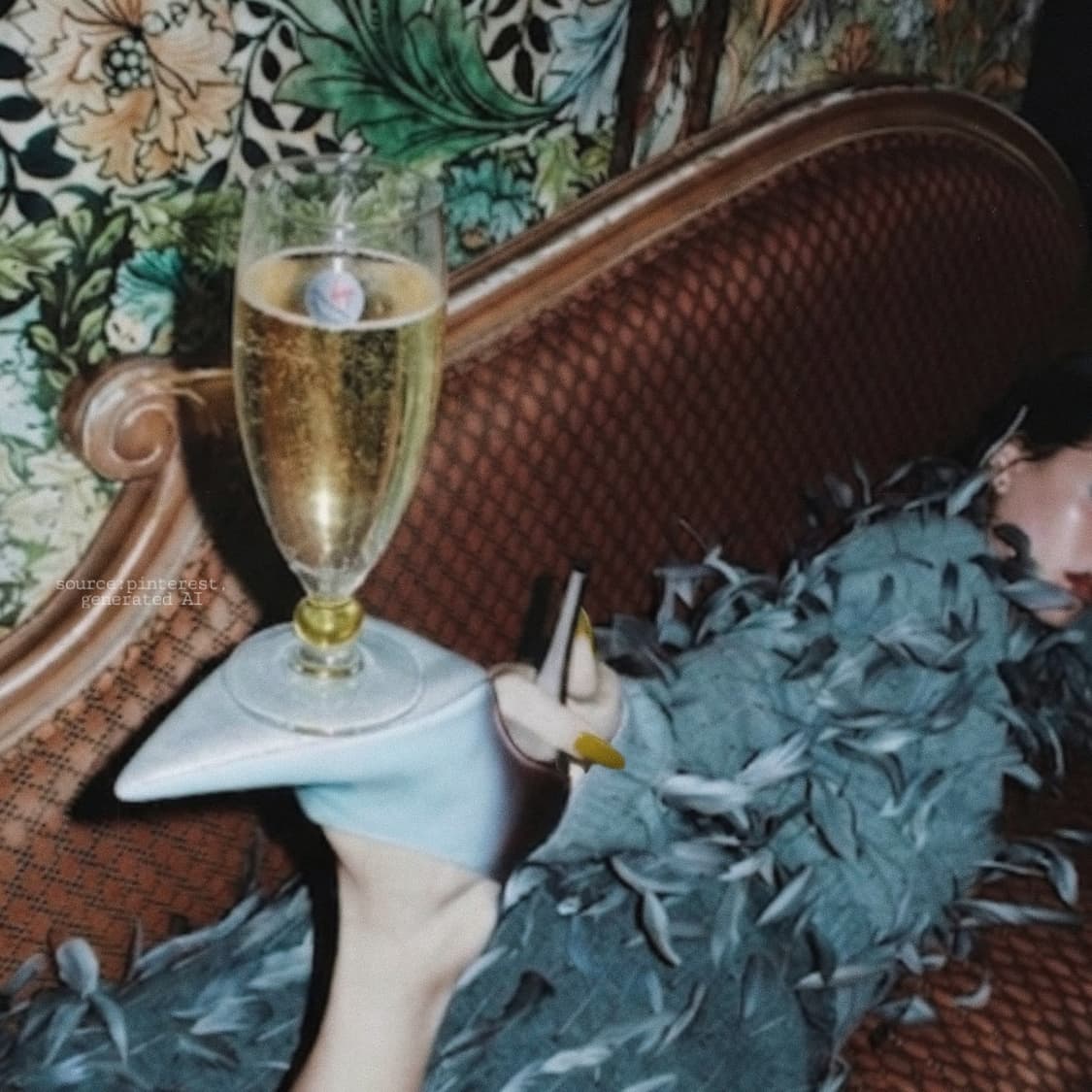 70s Royal Leerdam 올리브 옐로우 스템 글라스 상품이미지2