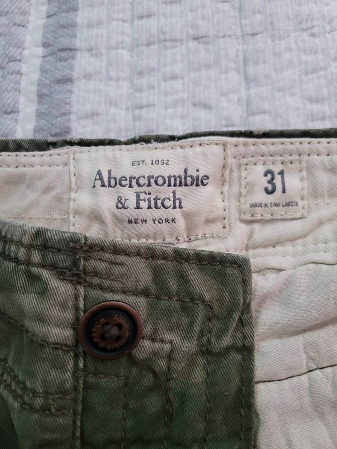 아베크롬비 밀리터리 빈티지 카모플라쥬 카고숏팬츠 탭31 실30사이즈 상품이미지4