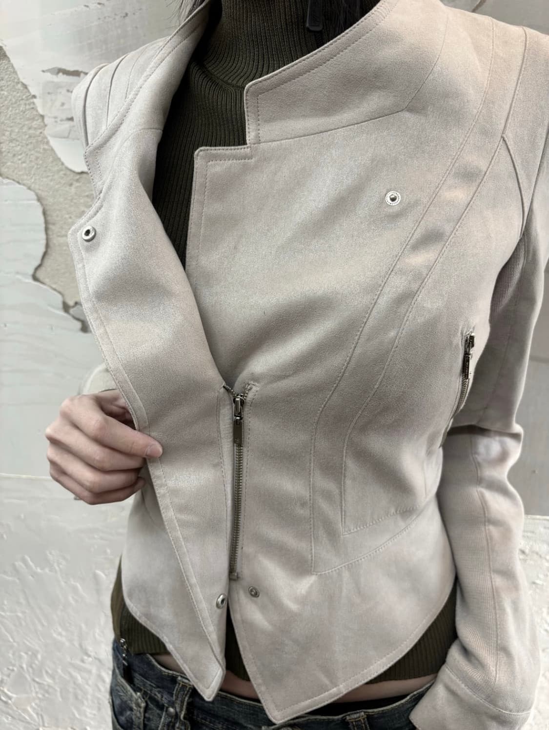 suede pintuck jacket 상품이미지2