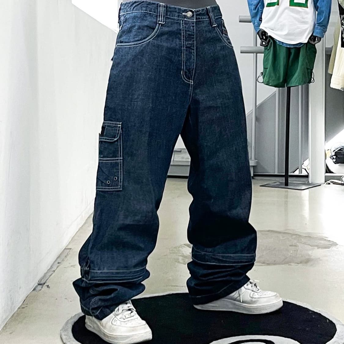 푸부 컨버터블 트랜스 폼 데님 포켓 카고 팬츠 상품이미지2