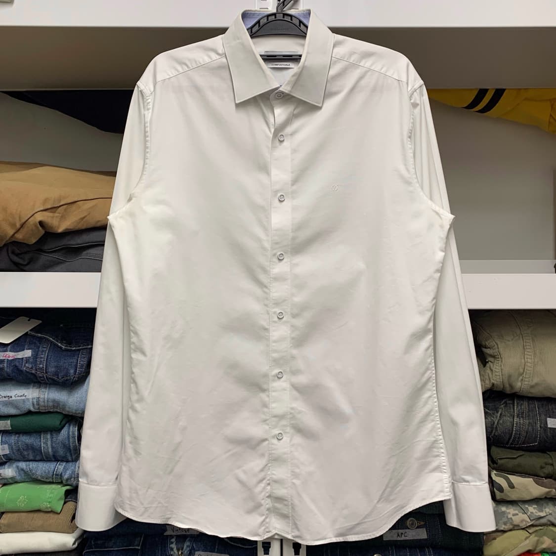 [L] S.T. 듀퐁 화이트 코튼 셔츠 상품이미지2