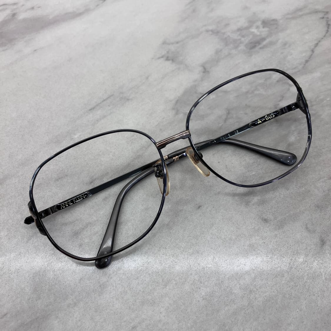 C03 앤 클라인 ANNE KLEIN 레트로 와이드 메탈테 안경 상품이미지1