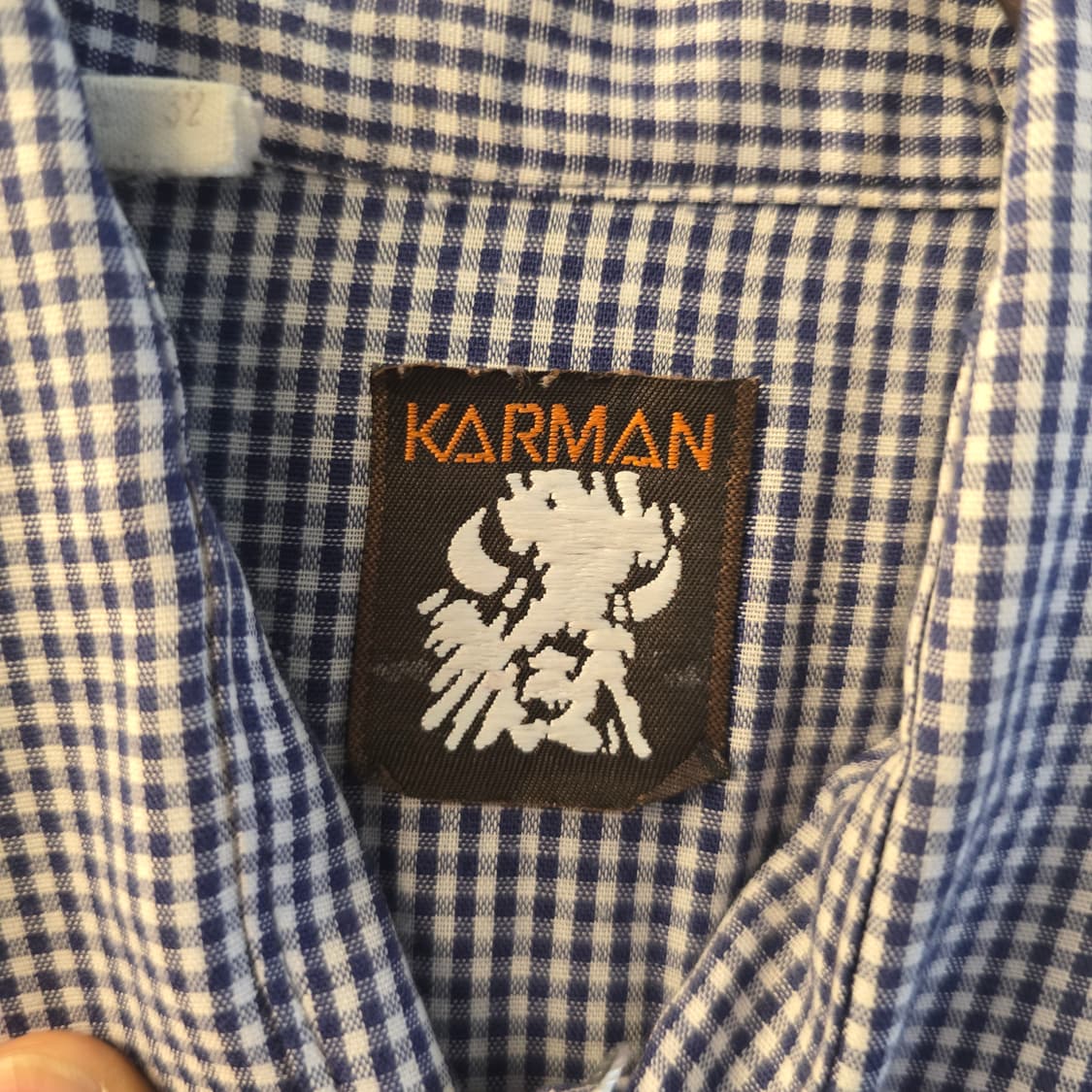 KARMAN 빈티지 웨스턴 자수 체크 셔츠 상품이미지3