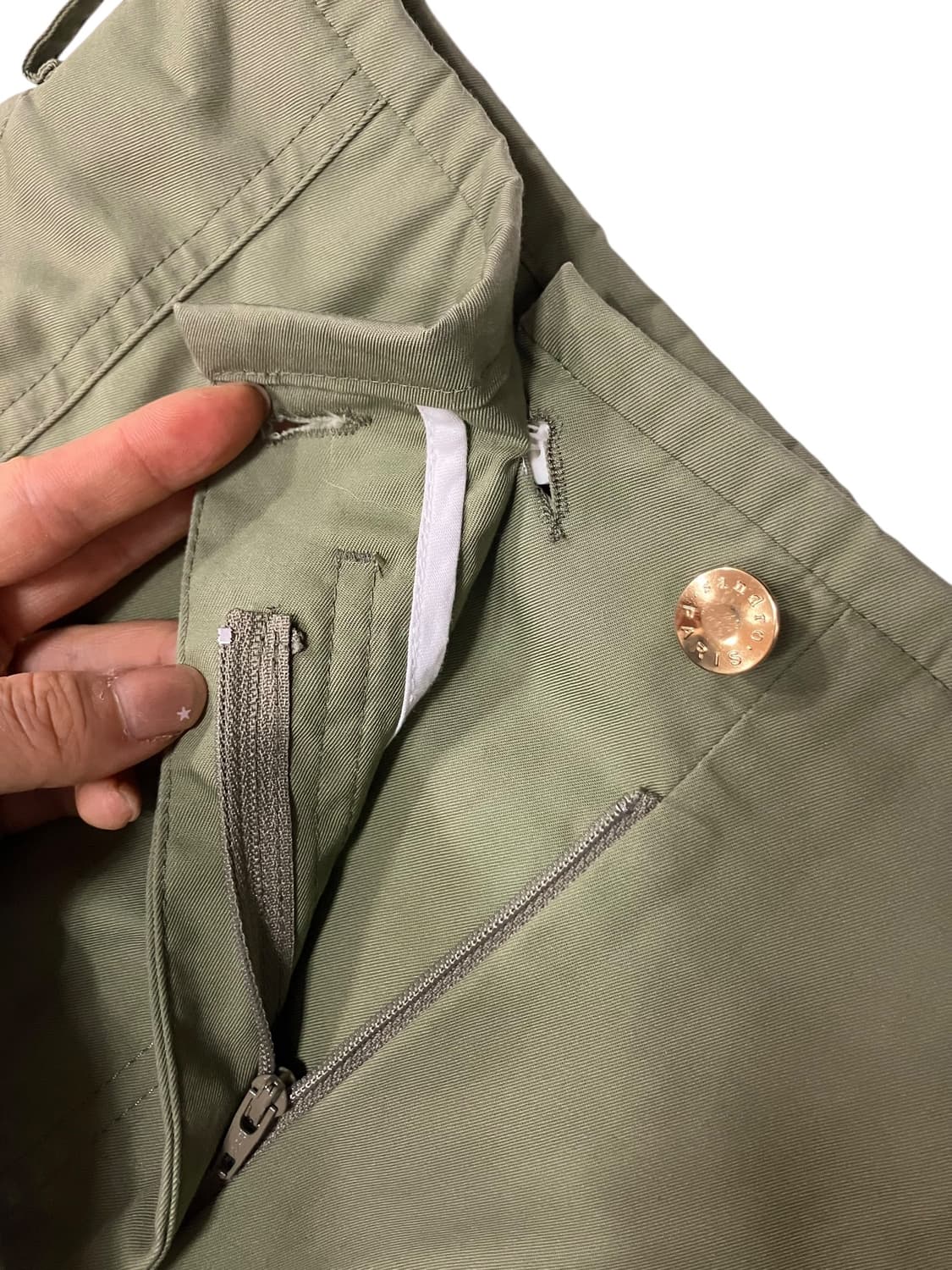 산드로 카키 스티치 팬츠 38 상품이미지7