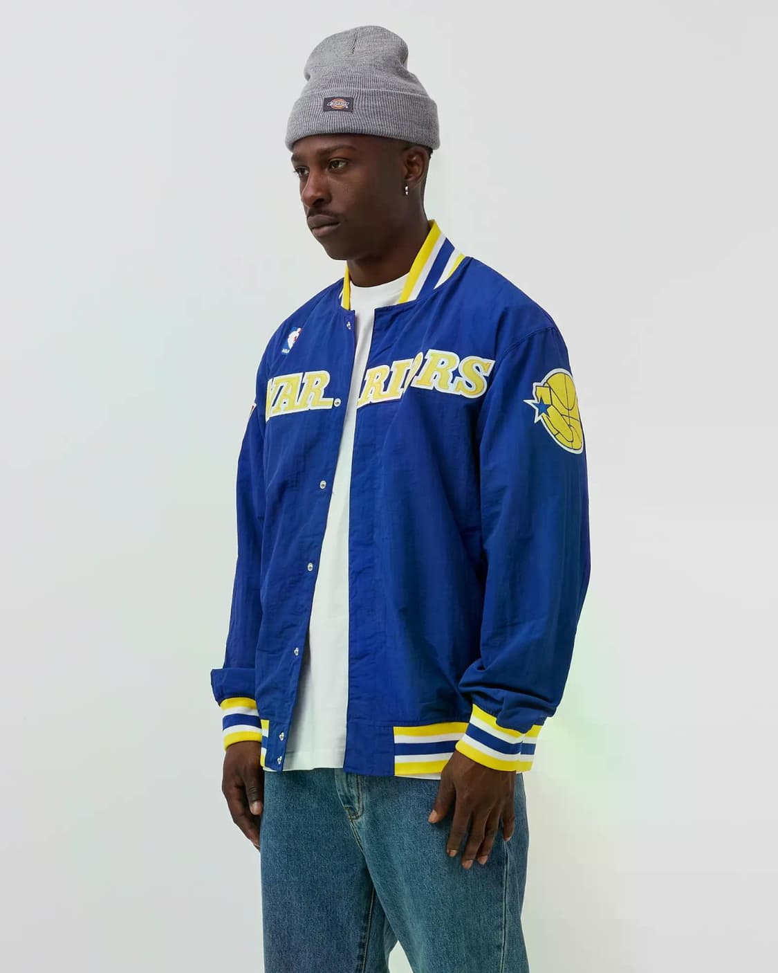 [L]미첼앤네스 골든스테이트 워리어스 어센틱 웜업 자켓 상품이미지7