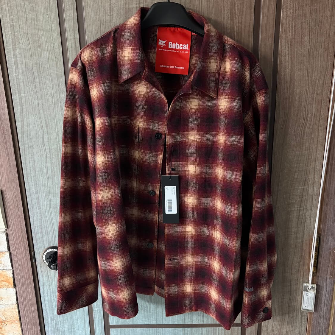 새상품(XL)밥캣 레드 체크 플란넬 셔츠 상품이미지1