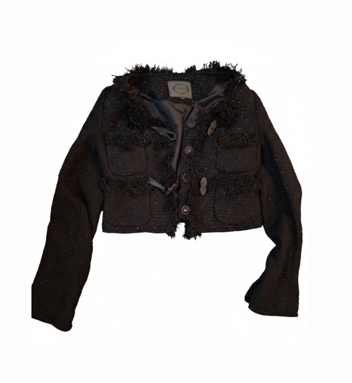 J.coco 크롭 트위드 블랙 상품이미지1