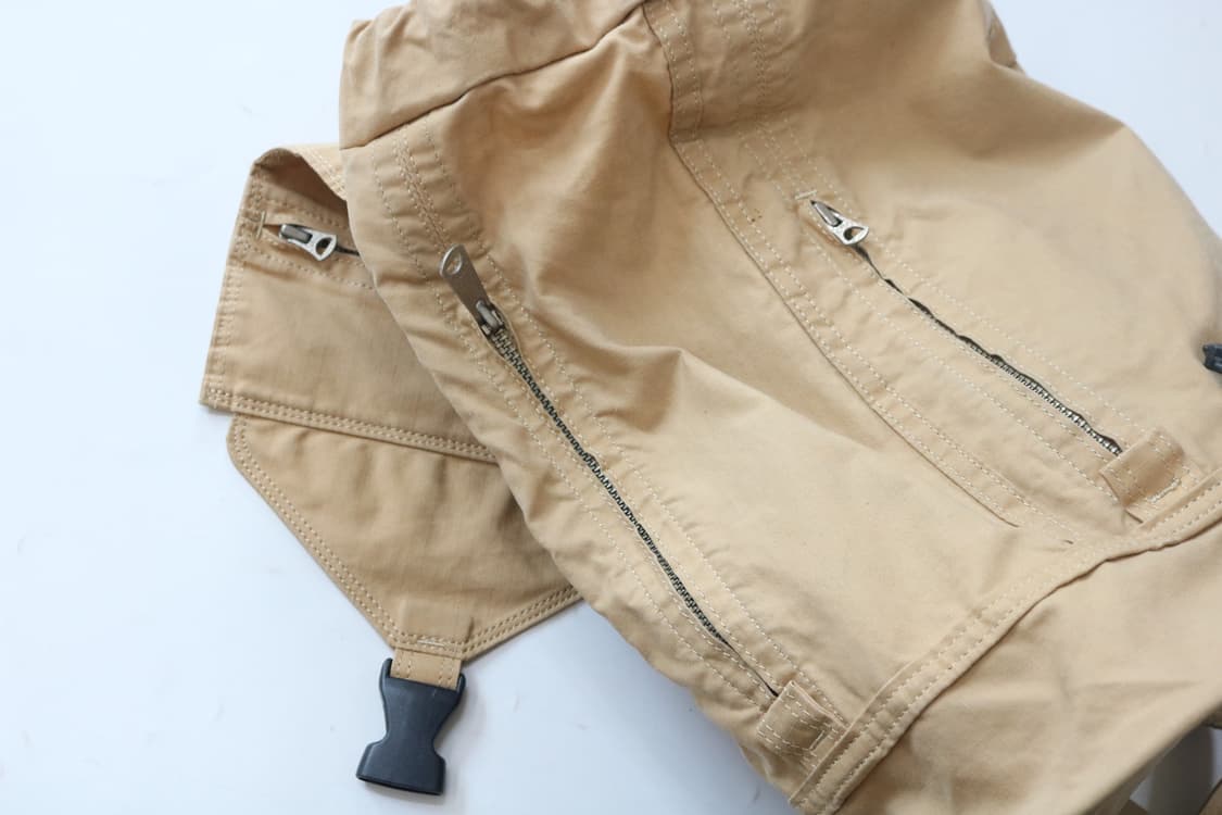 포터 빈티지 립스탑 베이지 코튼 캔버스 백팩 상품이미지8