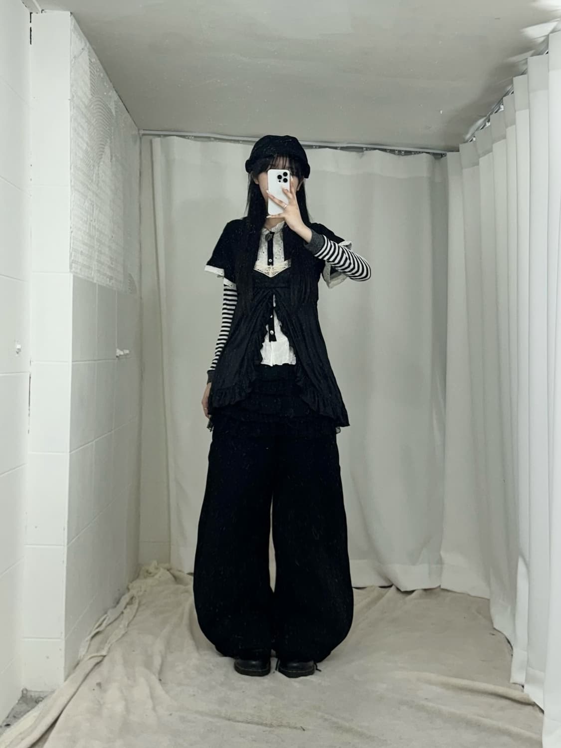 무채색 데일리 러블리 힙 러힙 코디세트  상품이미지2