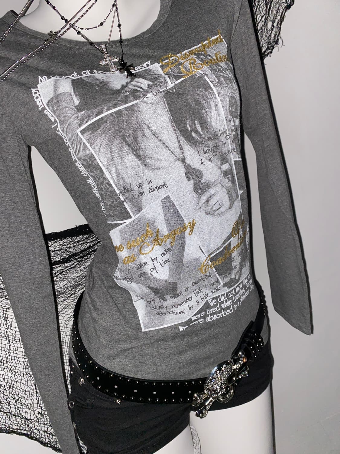 ꒰ঌ 펑투케 골드 글리터 롱슬리브 ໒꒱ 상품이미지4