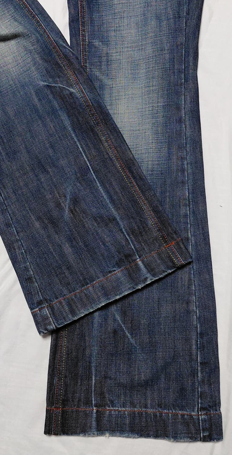 Lolita 데님 백포켓 디테일 중청 부츠컷 팬츠 (26) 상품이미지5