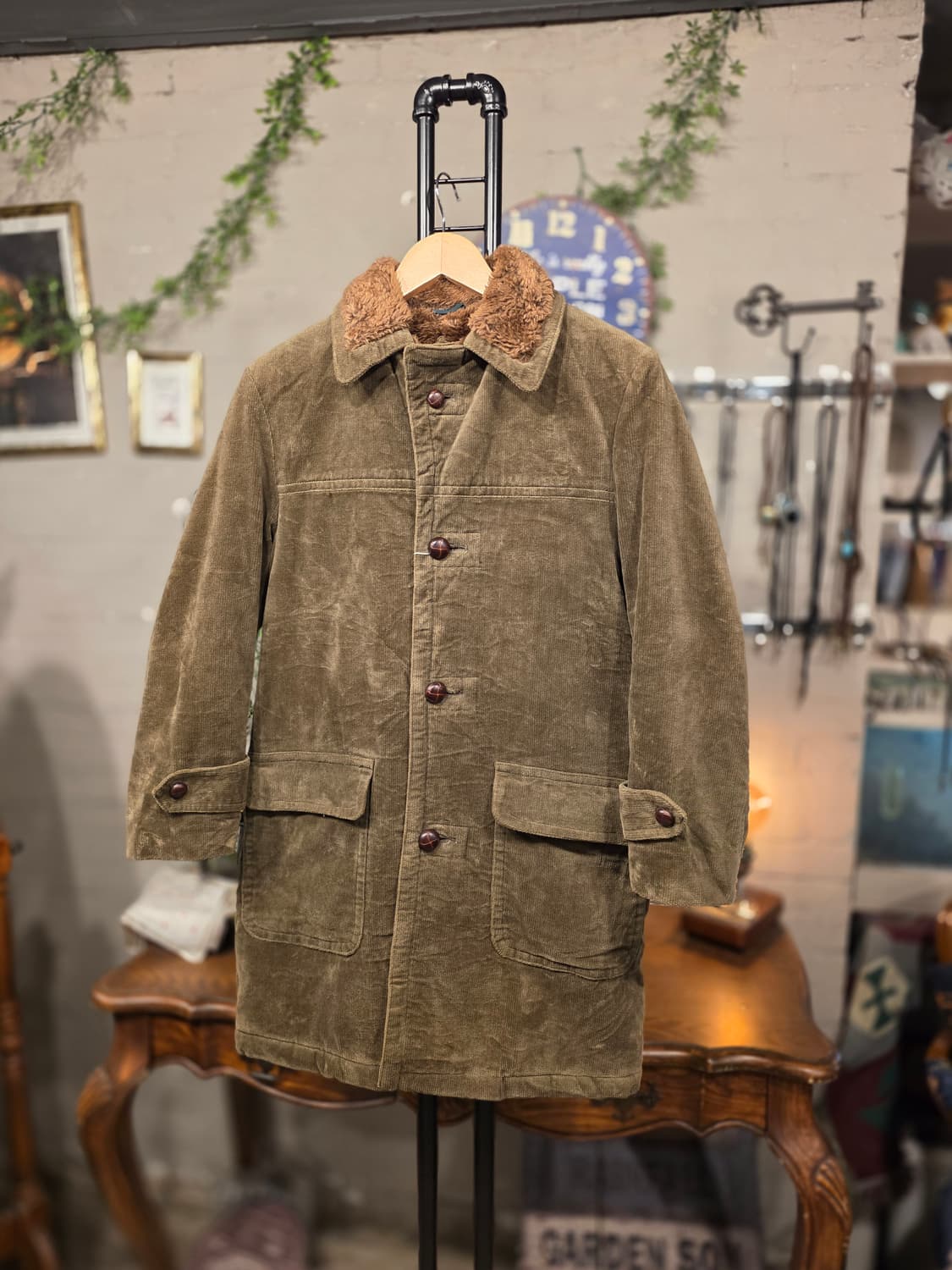 코듀로이 안감 퍼 코트 (F592) 상품이미지1