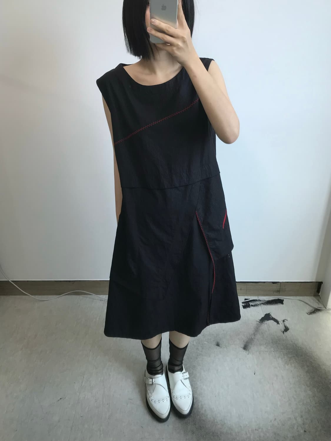 빈티지 스티치 원피스 상품이미지1