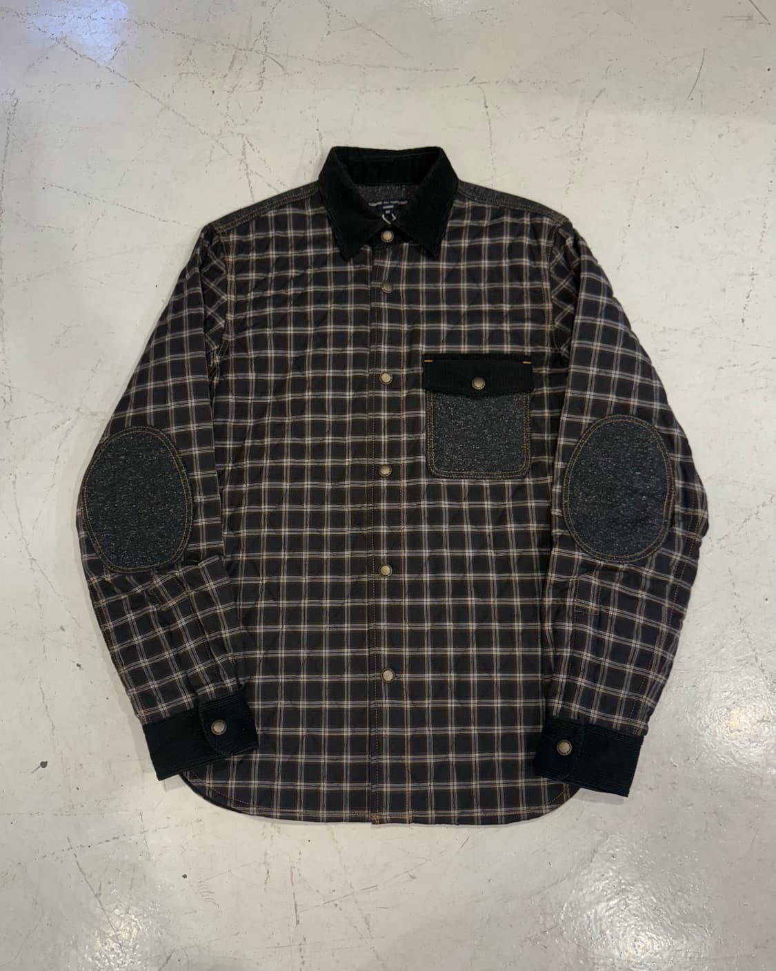 COMME des GARCONS HOMME Jpn 새상품 퀼팅 체크 셔츠 상품이미지1
