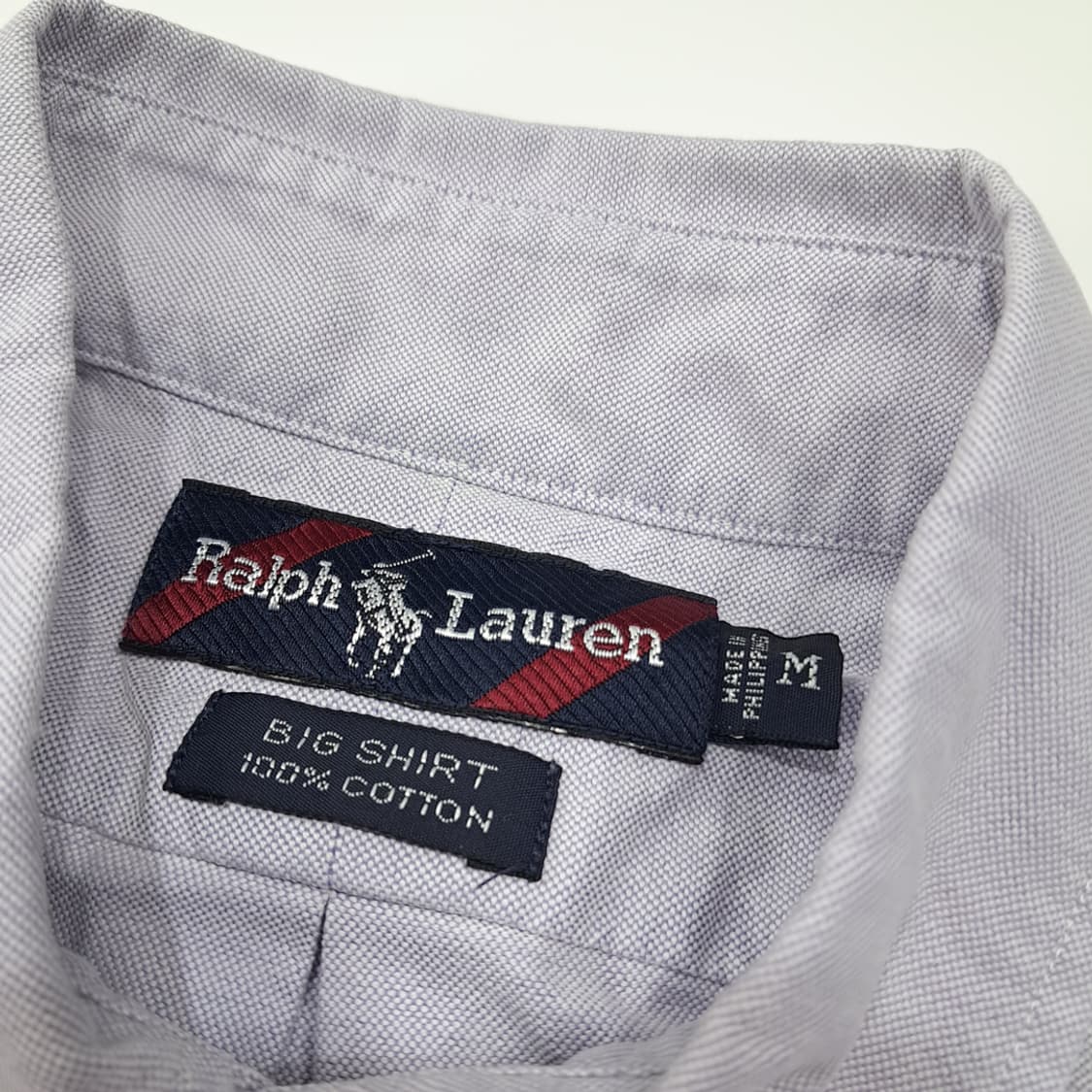 CL657 M 폴로 90s 코튼 빅셔츠 라벤더 셔츠 남방 상품이미지3
