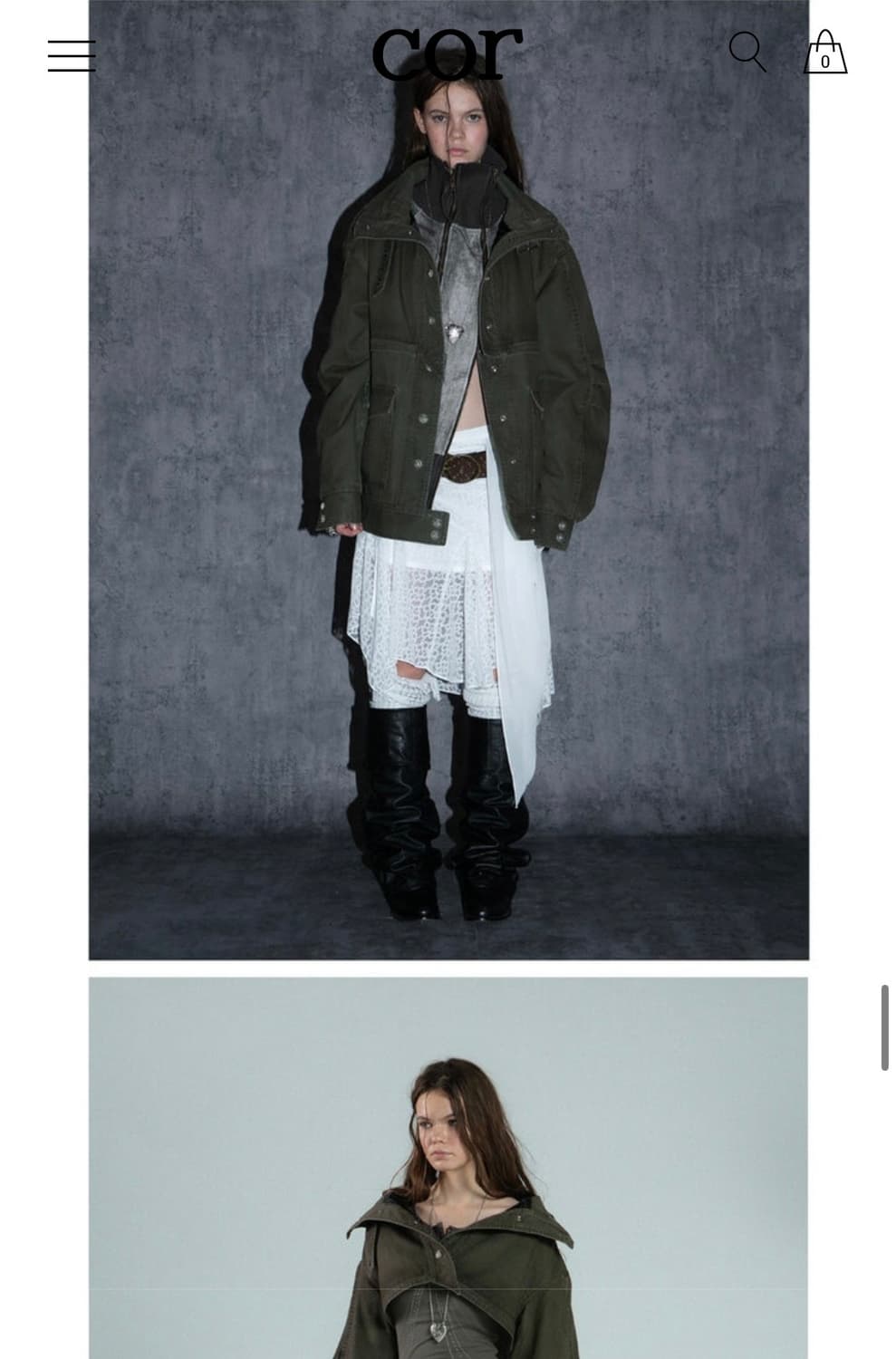 Shop cor 카키 야상자켓 투웨이 상품이미지2