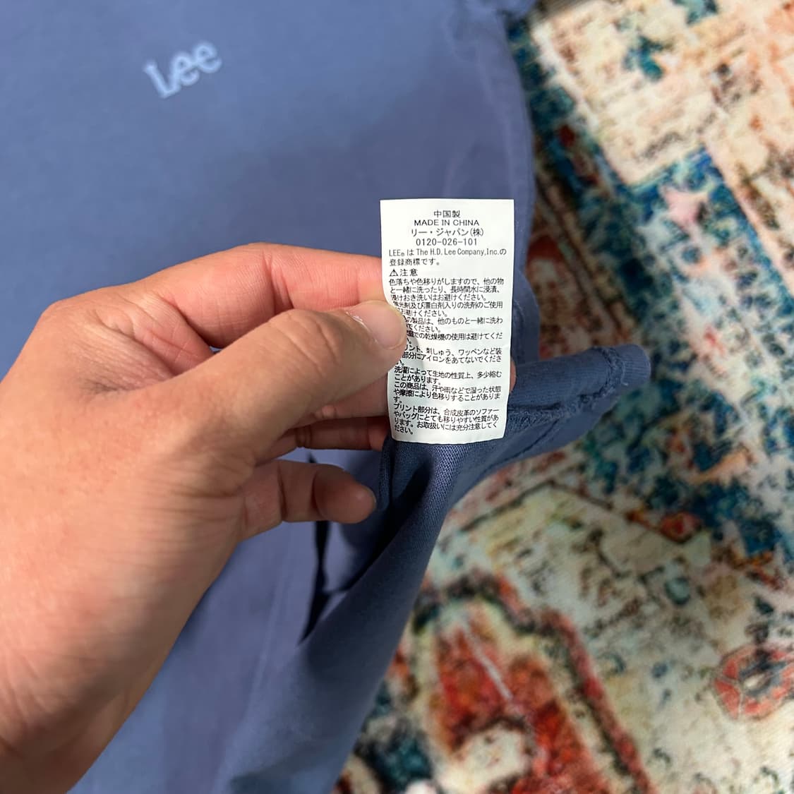 [XL] LEE 재팬 다잉 블루 반팔 상품이미지6