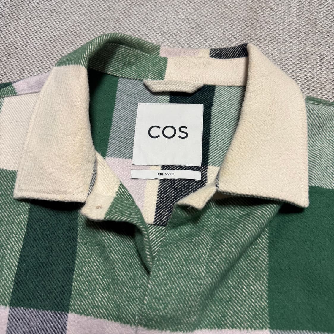 COS 코스 그린 체크 남방 상품이미지2