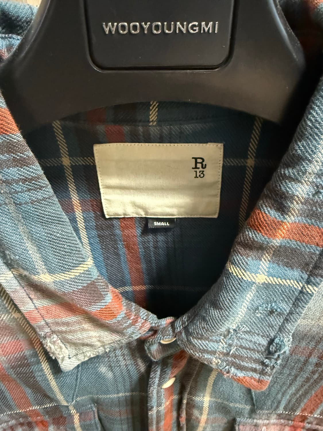 r13 체크셔츠 상품이미지5