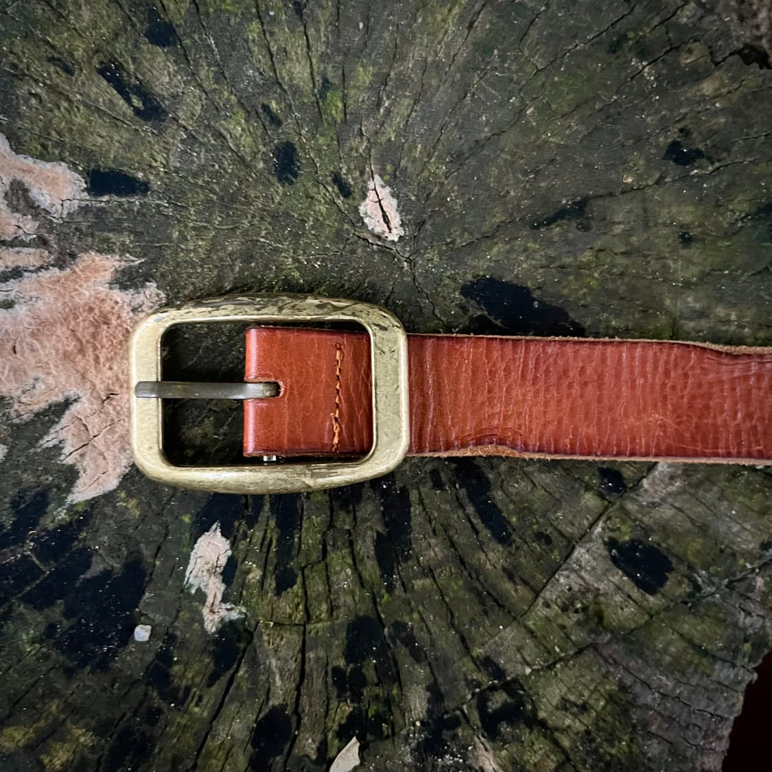 골든 버클 리얼 레더 벨트 상품이미지2