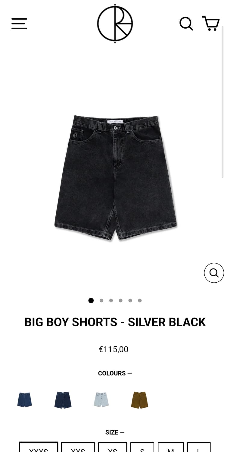 폴라스케이트 빅보이 쇼츠 블랙 s 상품이미지6