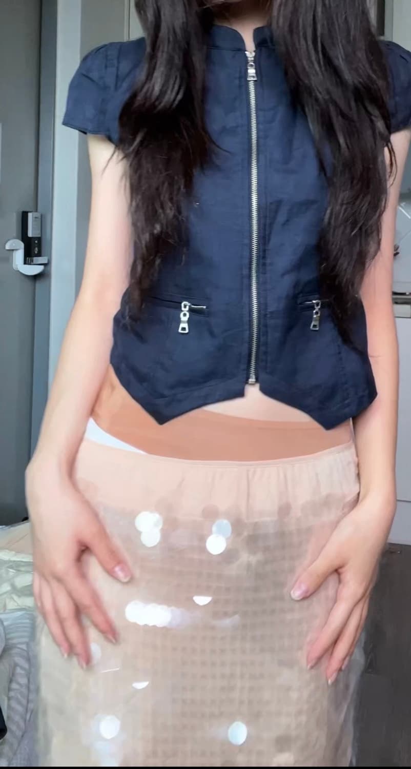 Apricot sequin mini skirt 상품이미지5