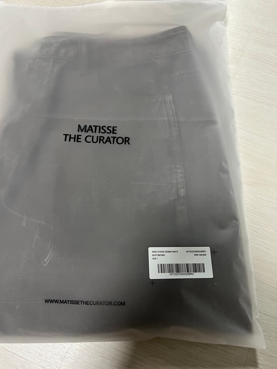 [1] 마티스큐레이터 와이드 다잉 데님 팬츠 상품이미지5