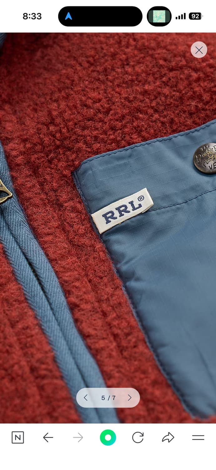 RRL  울 블렌드 플리스 자켓 상품이미지3