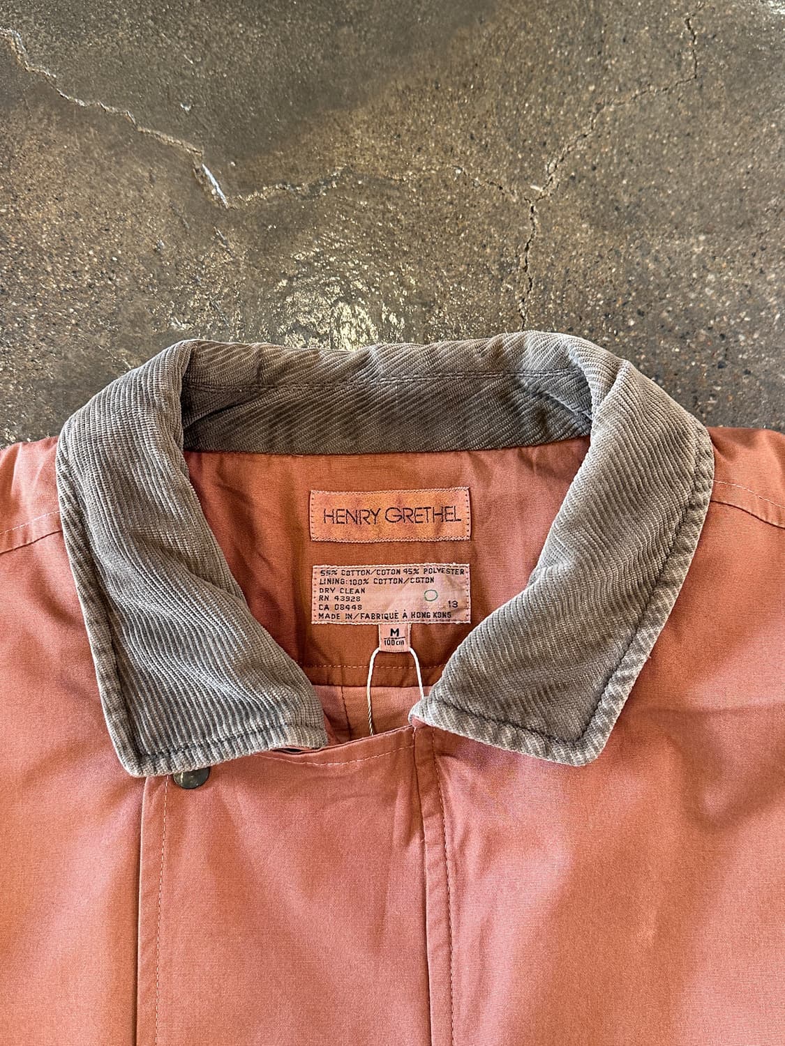 80s/90s Henry Grethel 코듀로이 숄더 블라우스 자켓 M 상품이미지3