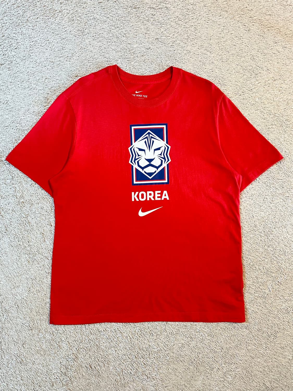 나이키 NIKE 대한민국 KOR 에버그린 반팔 티셔츠 레드 상품이미지1