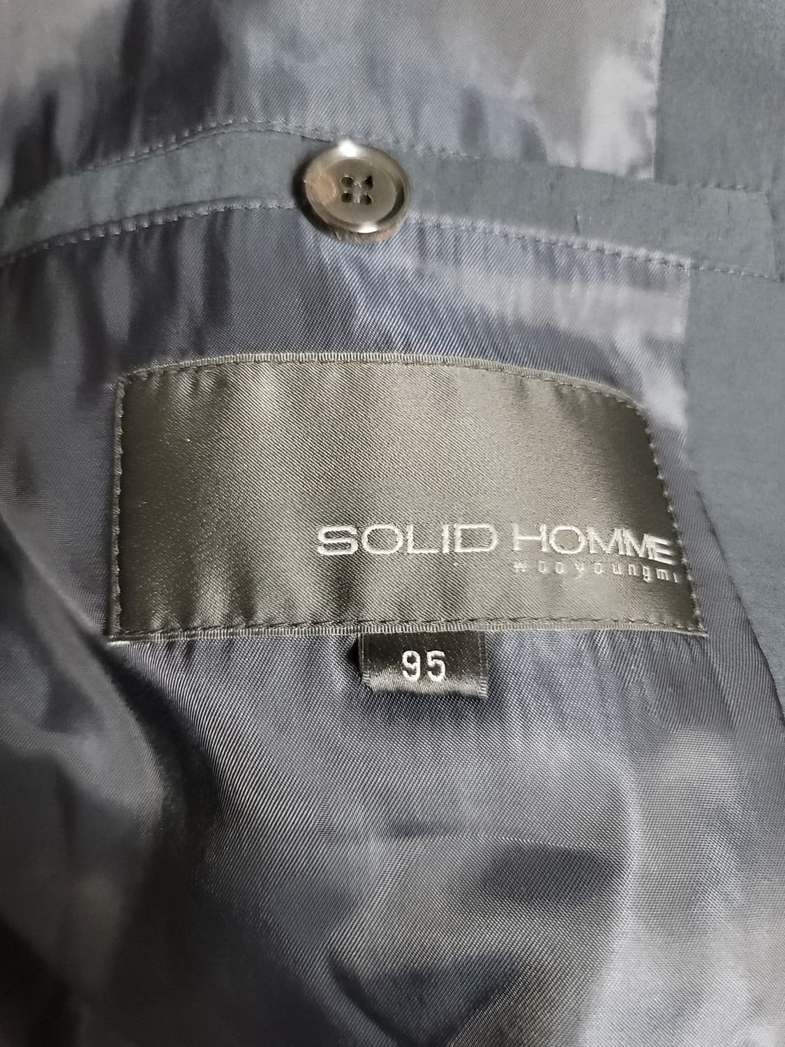 솔리드옴므 우영미 염소가죽 투톤자켓 95사이즈 상태굿 상품이미지7