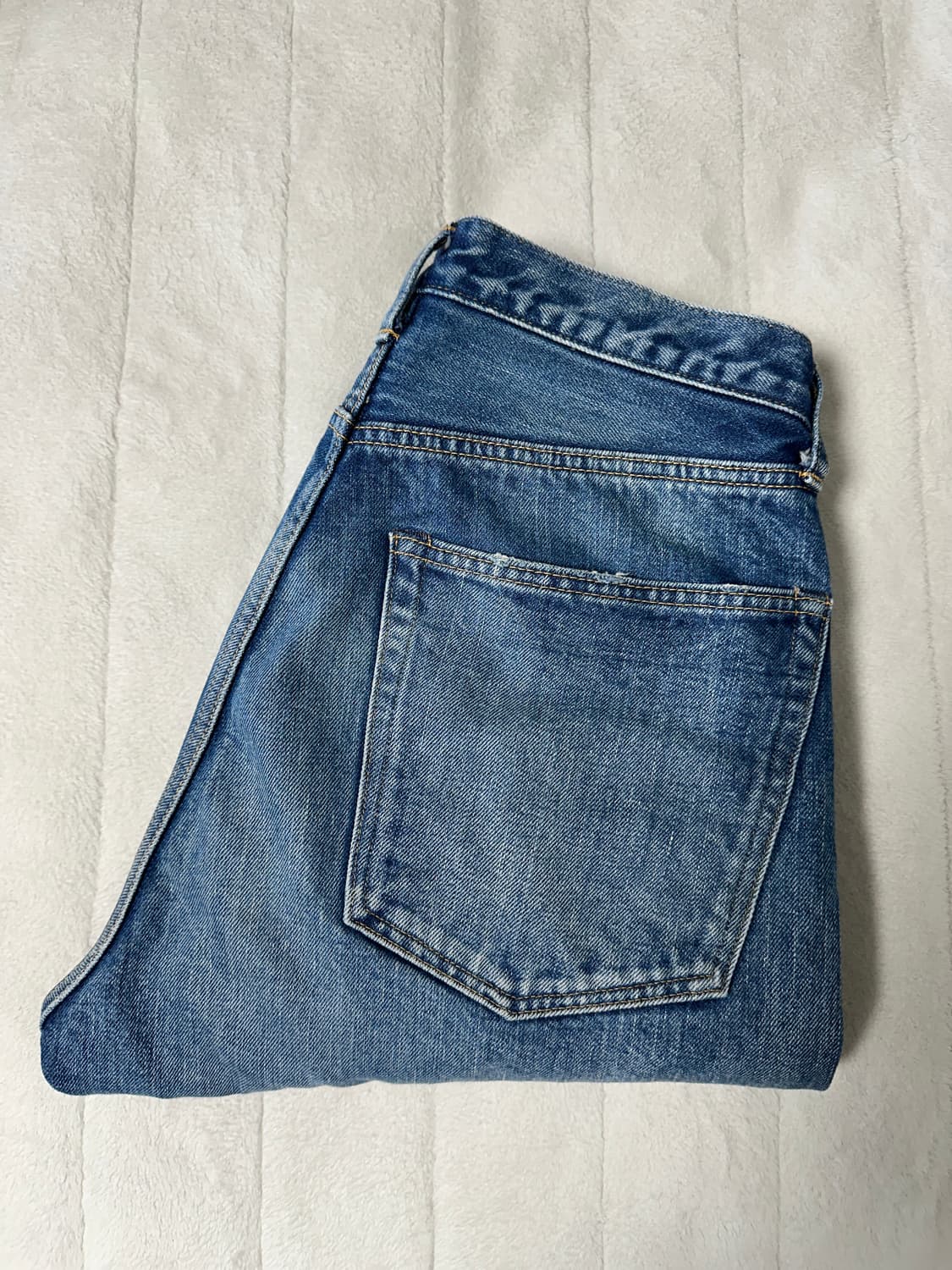 시오타(ciota) 뉴테이퍼드 데님 미디움 다크블루 데미지 M 상품이미지1