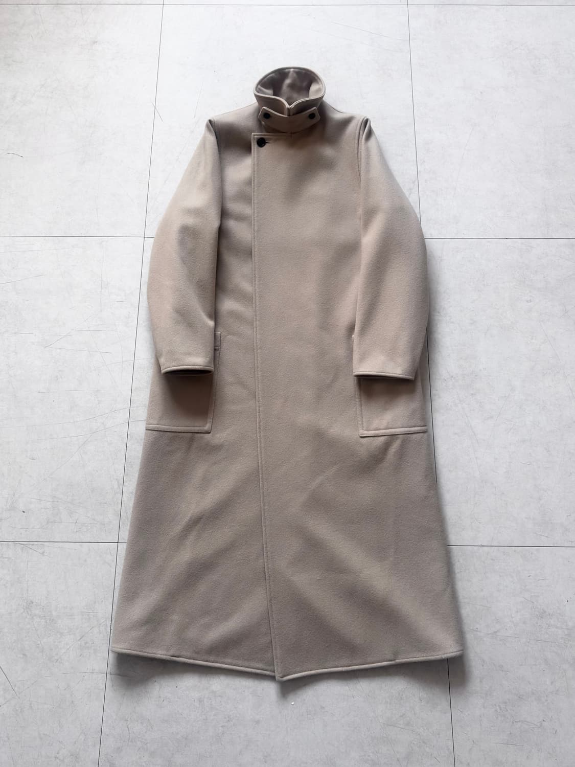 HYKE : melton wool 2-way long coat 상품이미지1
