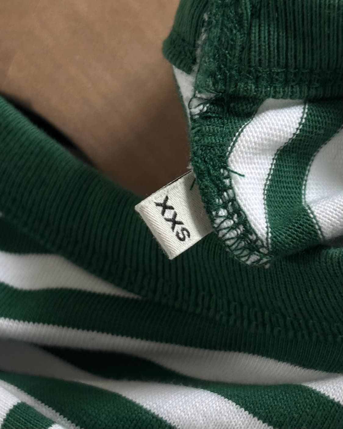 Ami 아미 하트로고 그린컬러 스트라이프 슬리브 상품이미지7