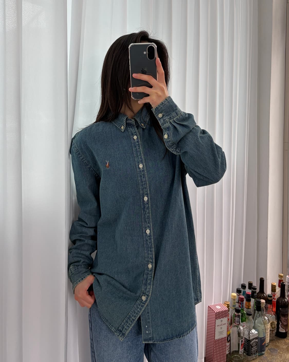 (새상품)[M]폴로 랄프로렌 샴브레이 데님 셔츠 상품이미지1