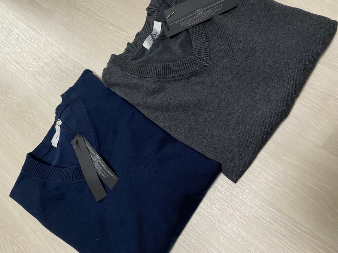 노이어 브이넥 니트 1+1 (정가 15만) 상품이미지1