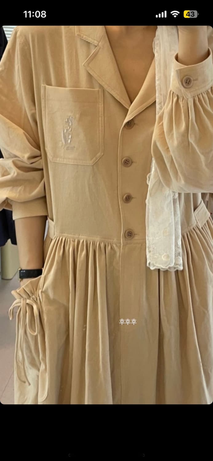 플레따 68번 원피스 네이비 상품이미지3